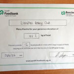 Rotary Club of Llanishen Rallies Behind Cardiff Foodbank with another Generous Donation