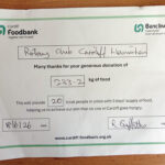 Another Very Generous Donation for Cardiff Foodbank